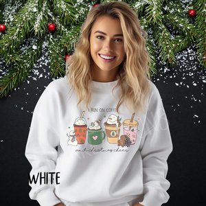 Coffee Sweatshirt, Retro Christmas Sweater, Coffee Christmas Sweatshirt, Coffee